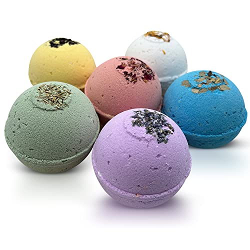 Handmade Organic Bath Bombs Gift Set For Women All Natural with Epson Salt Dead Sea Salt - Natural and Safe Bath Bombs Kit