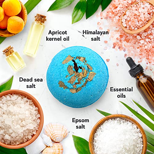 Handmade Organic Bath Bombs Gift Set For Women All Natural with Epson Salt Dead Sea Salt - Natural and Safe Bath Bombs Kit