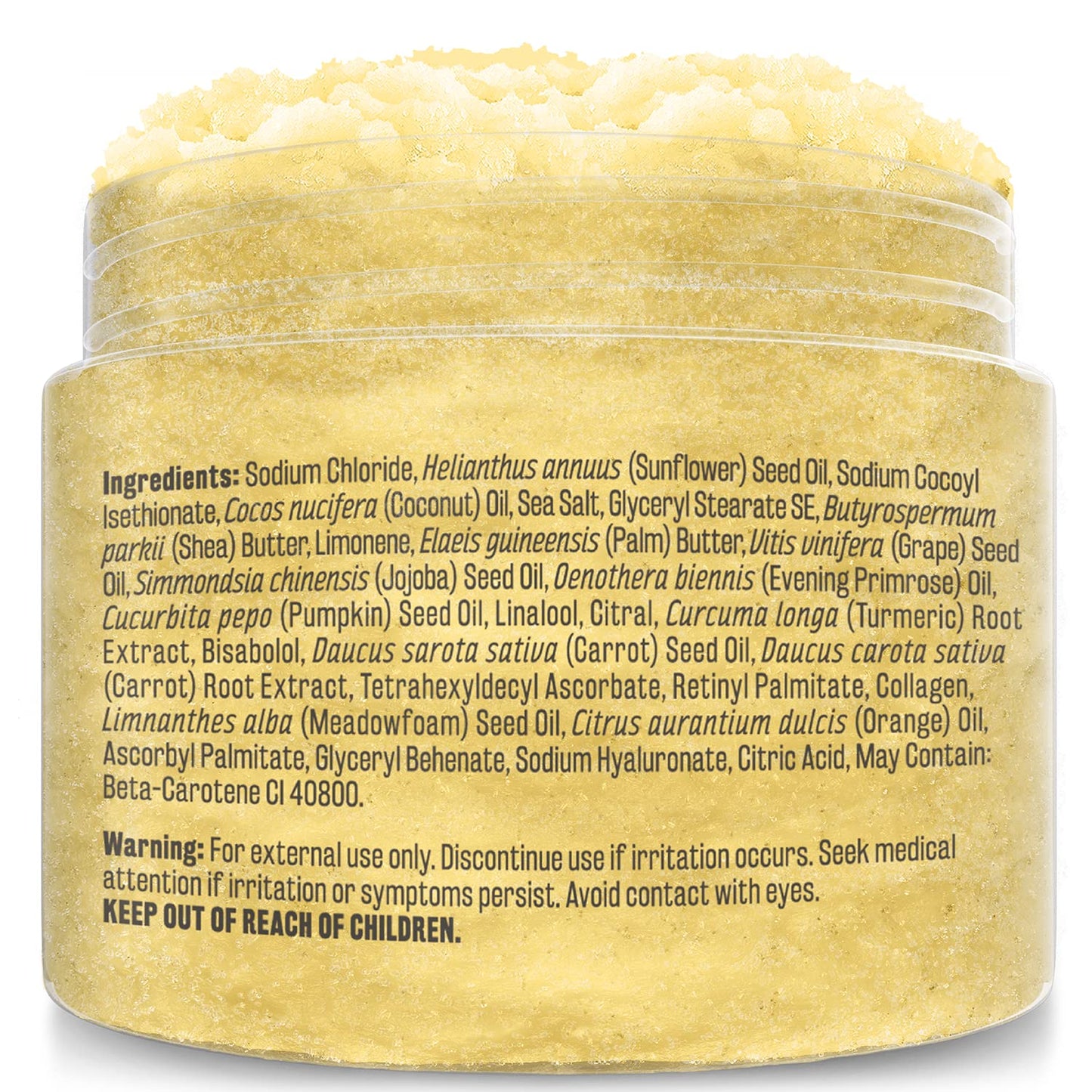 Exfoliating Turmeric Body Scrub and Skin Exfoliator with Collagen and Coconut Oil